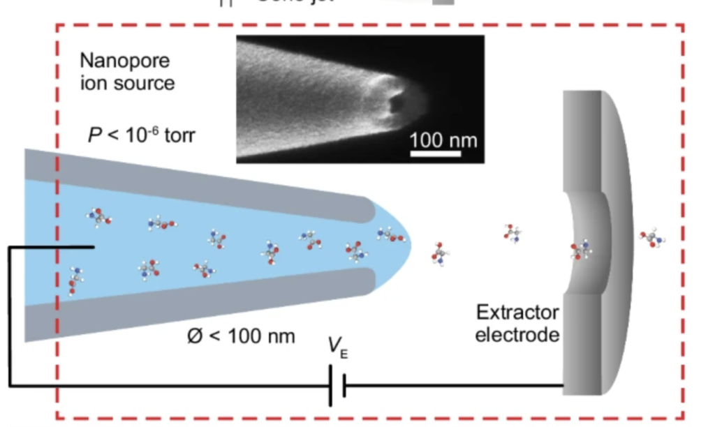 Nanopore ion source